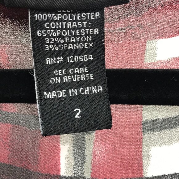 Torrid Red Black Plaid Sheer Blouse Plus 2X - Picture 4 of 6